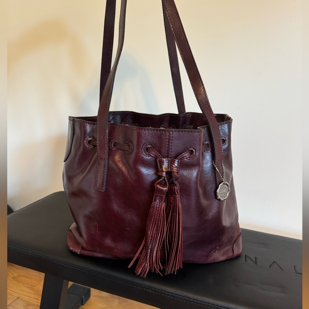 Patricia Nash Venezia Leather Drawstring Witney Tote